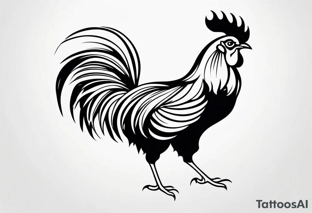 rooster tattoo idea