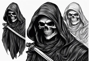 Grim reaper with scythe tattoo idea