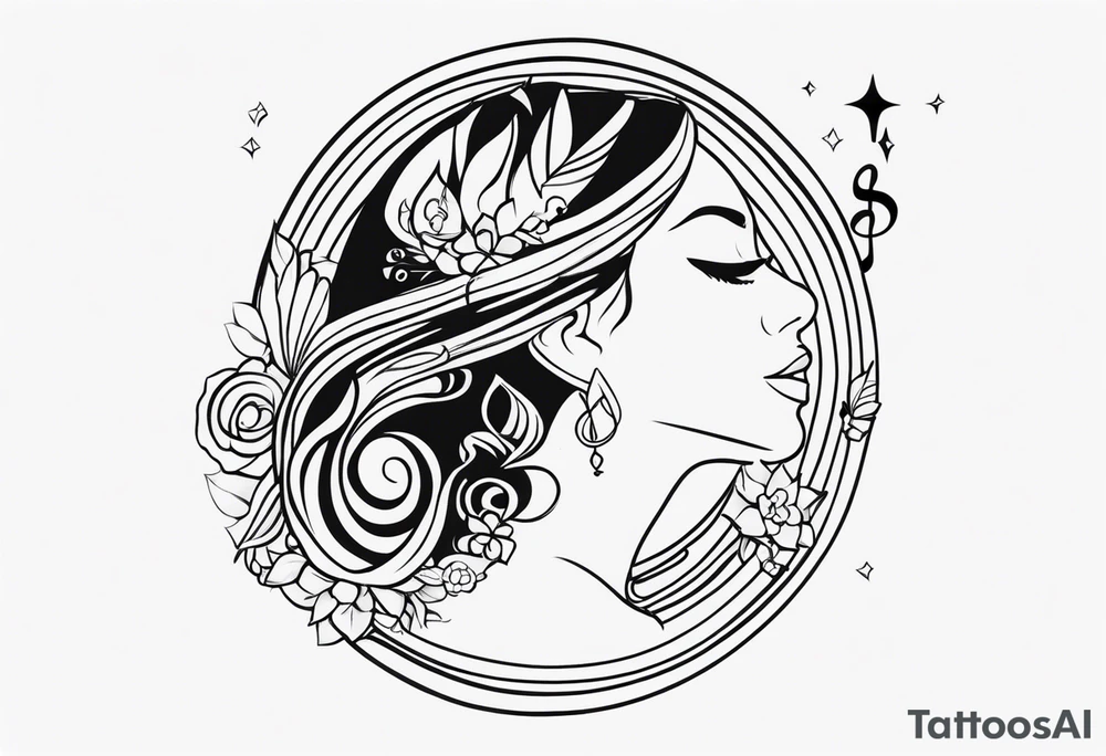 Musica alma paz pequena tattoo idea