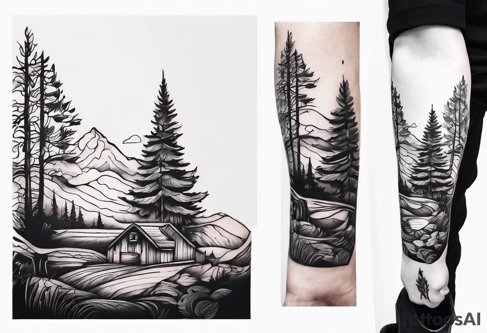 Country Musician sleeve tattoo idea