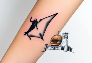 Scooba diver, diving with manta ray belly to belly, huge big mac burger, statue of liberty, in los santos, tattoo idea