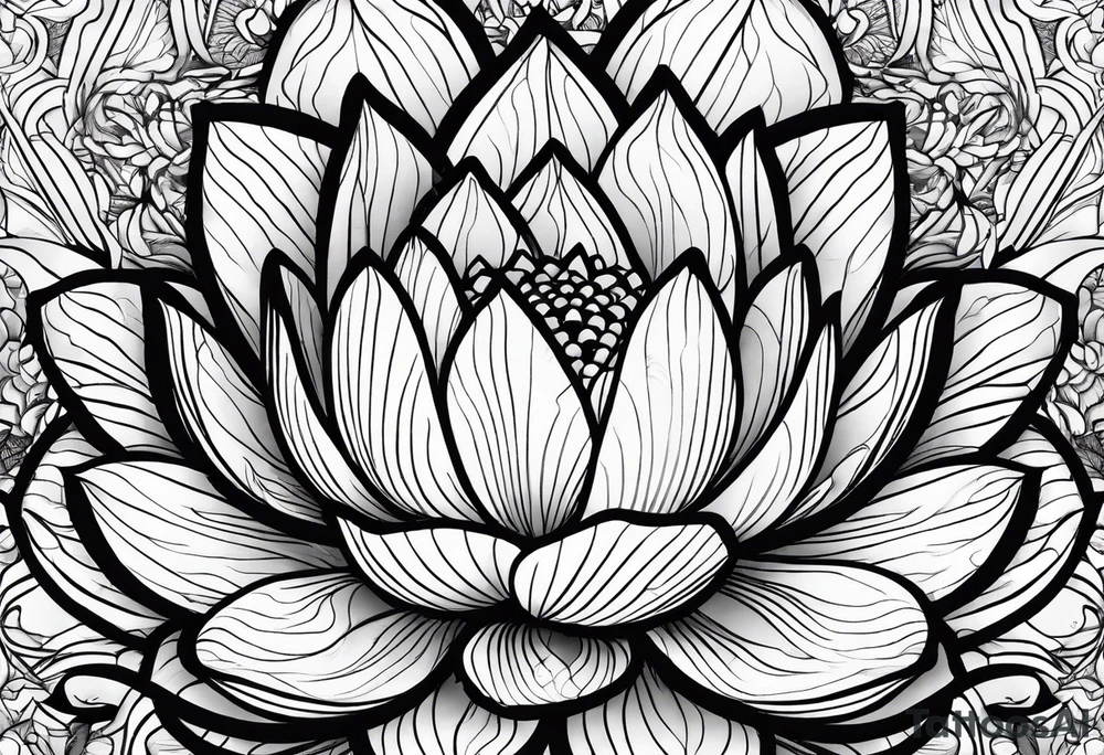 Taro lotus tattoo idea
