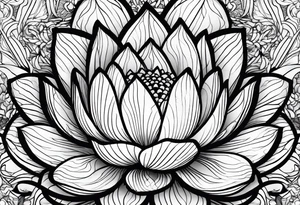 Taro lotus tattoo idea