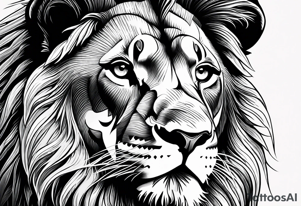 a majestic lion tattoo idea