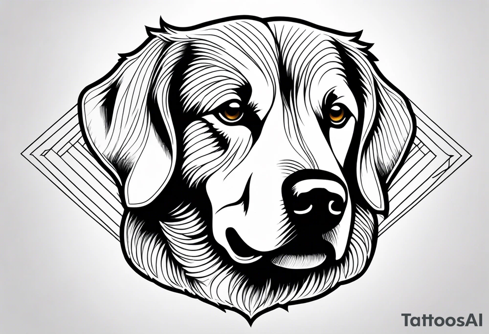 Golden retriever tattoo idea