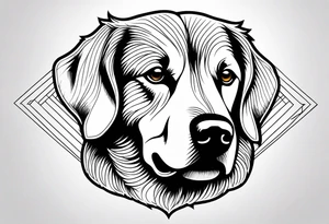 Golden retriever tattoo idea