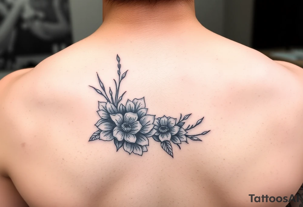 feminine, dainty enso tattoo, with brush marks, and pretty elements tattoo idea