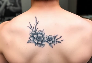 feminine, dainty enso tattoo, with brush marks, and pretty elements tattoo idea