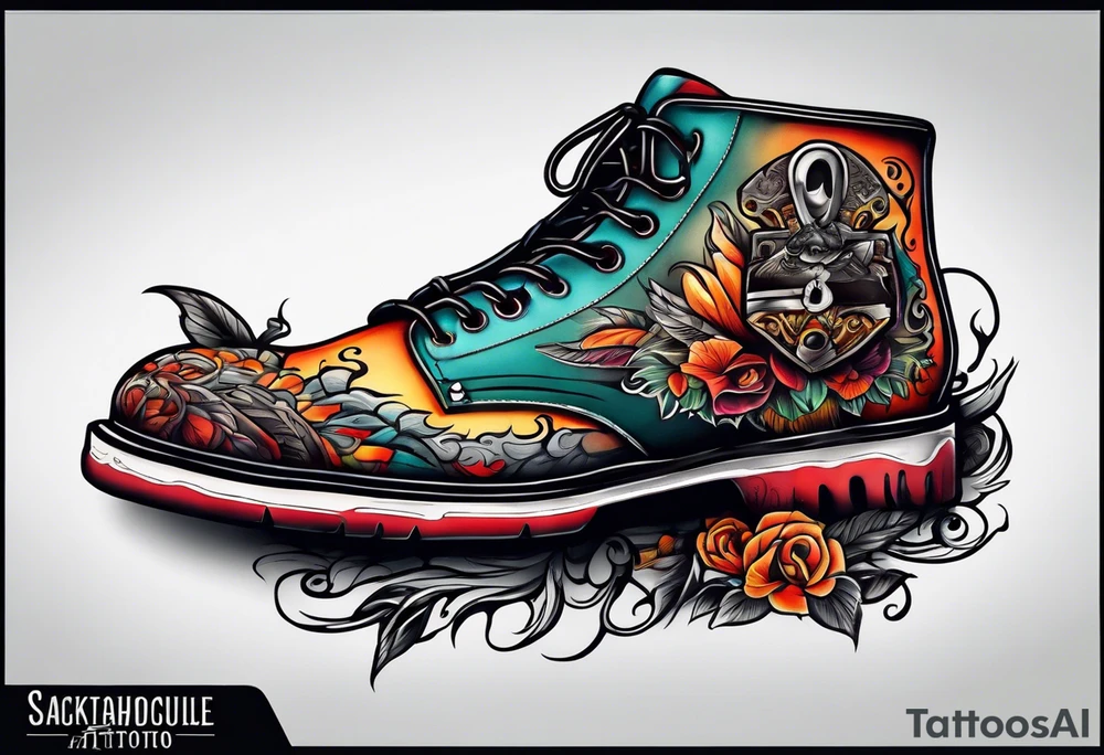 Scary shoe bill bird tattoo idea
