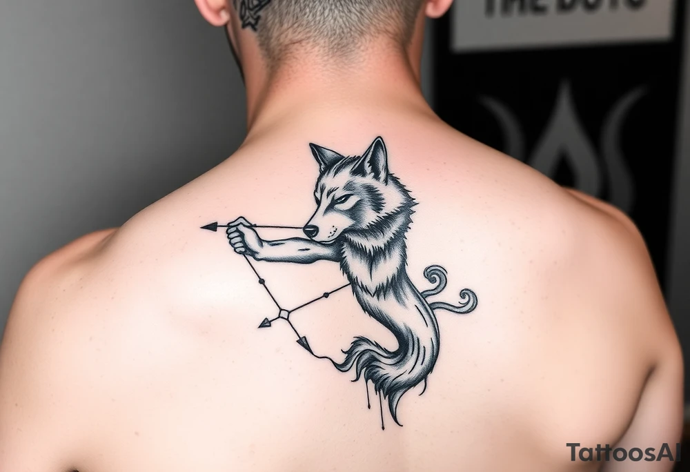 Bradley Wolf Sagittarius 23 tattoo idea