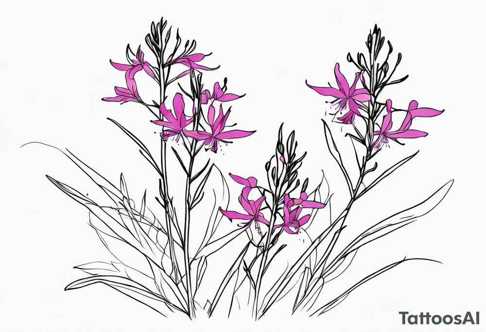 ocean fireweed tattoo idea