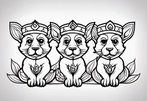 3 wise monekys tattoo idea
