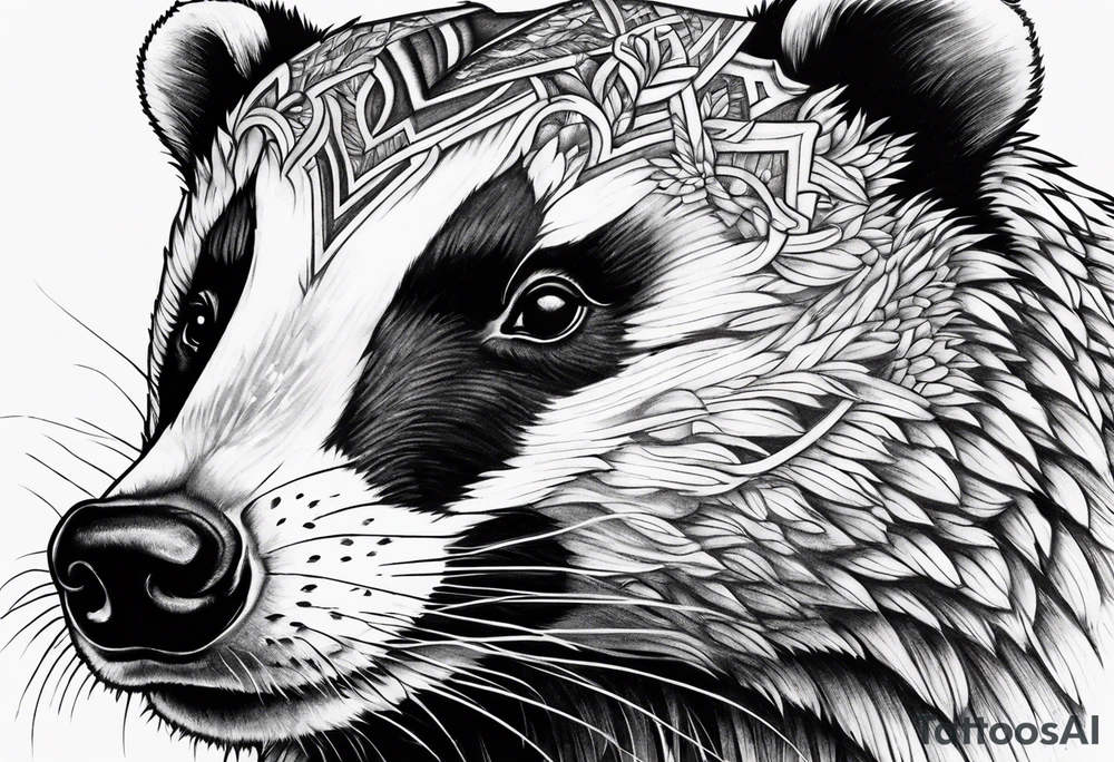 holy badger tattoo idea