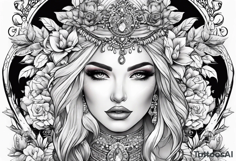 Beautiful wedding tattoo idea