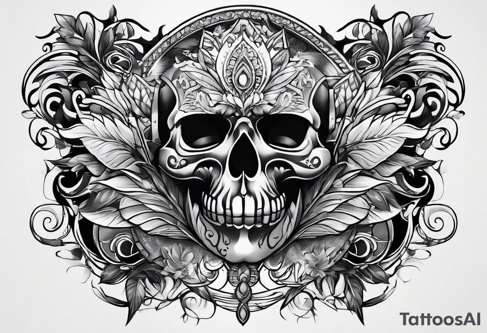 Chest tattoo only on one side of the chest tattoo idea