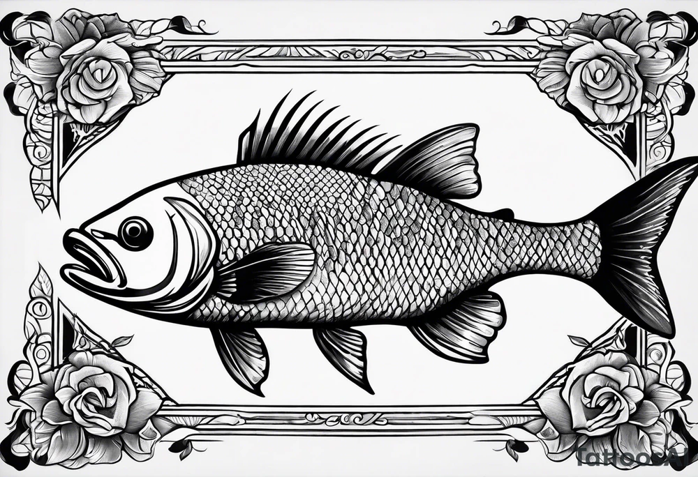 Bone fish tattoo idea