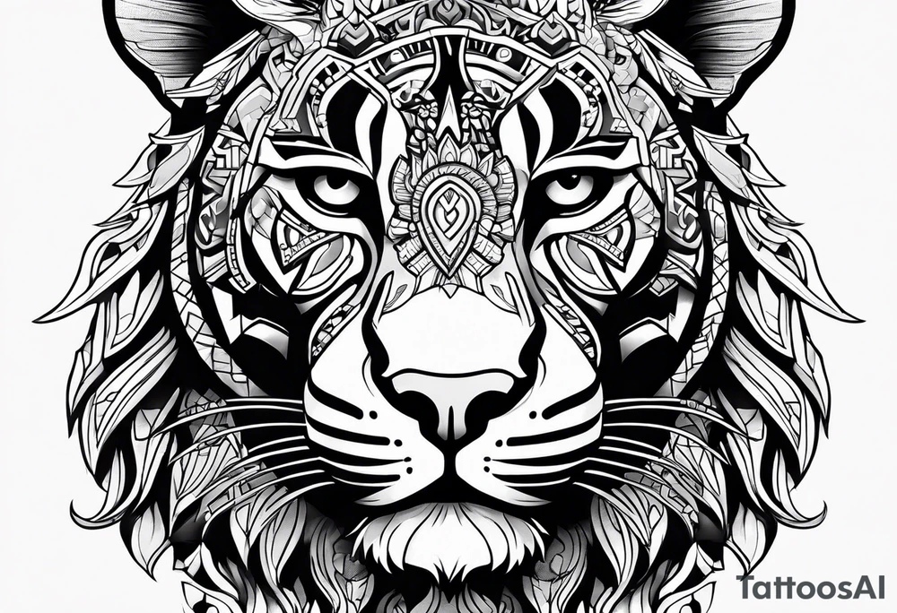 aztec black jaguar tattoo idea