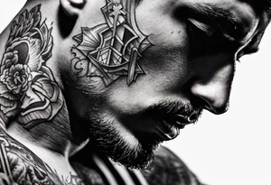 man carrying a cross tattoo idea