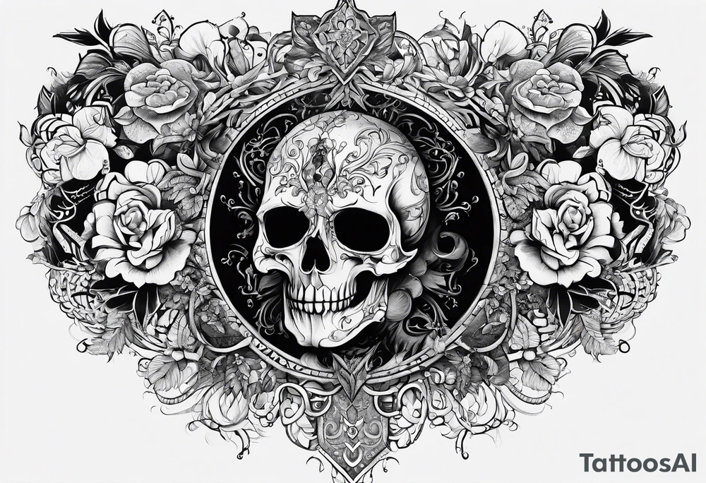 1976 in gothic print tattoo idea