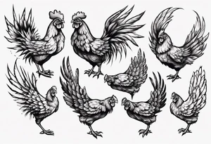 chicken wing tattoo idea