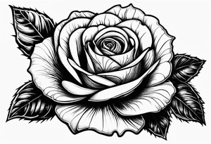 a red rose with thorns tattoo idea