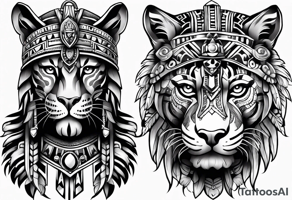 aztec jaguar warrior tattoo idea