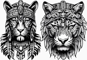 aztec jaguar warrior tattoo idea