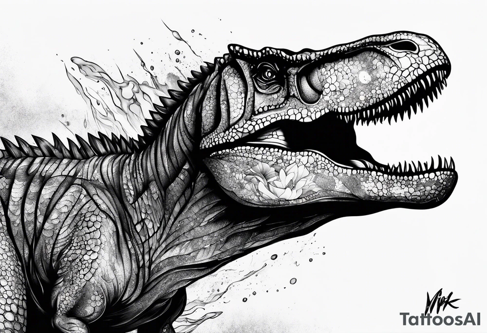 t rex tattoo idea