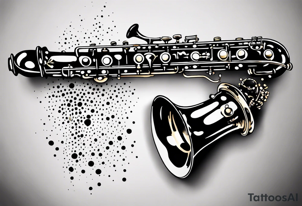 saxophone music notese tattoo idea