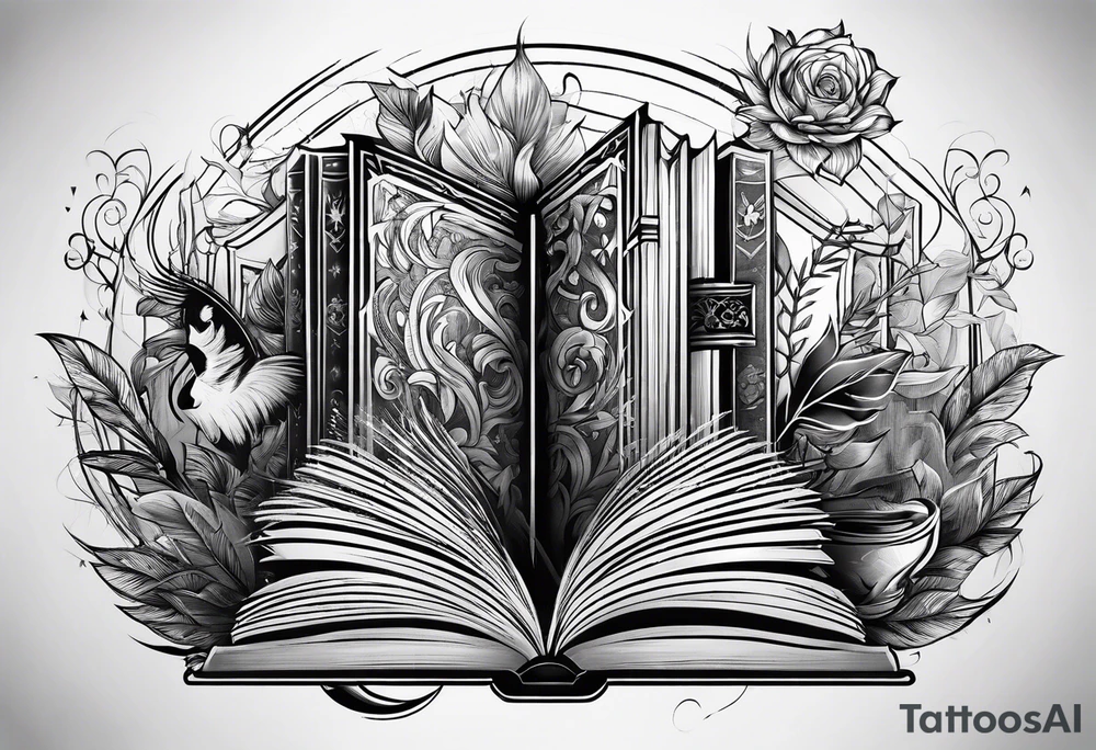 World of books tattoo idea