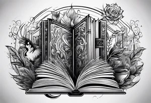 World of books tattoo idea