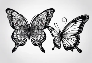 Small tattoo of butterflies tattoo idea
