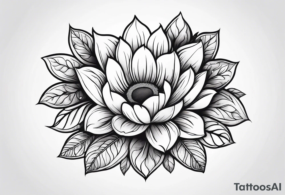 Paw print of flowers tattoo idea