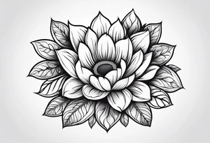Paw print of flowers tattoo idea