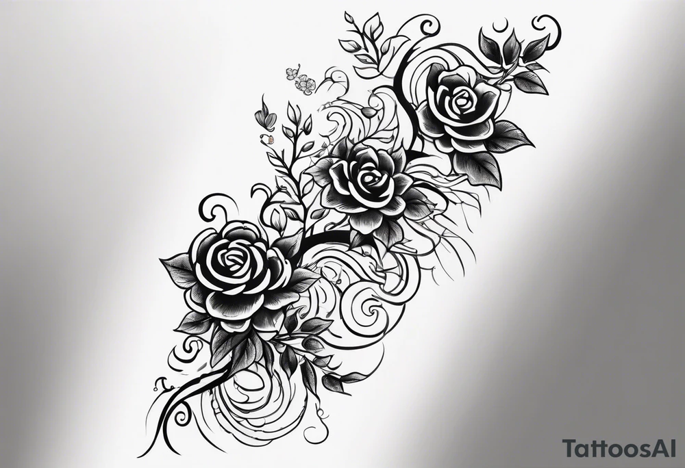 Vines crawling up the arm. tattoo idea