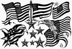 USA flag tattoo idea