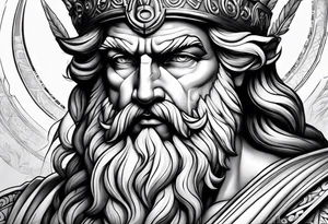 Greek god zeus sleeve tattoo idea