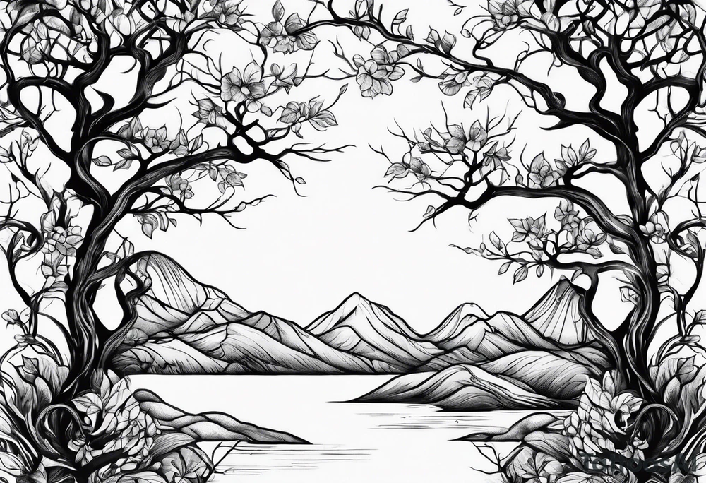 Tree branches tattoo idea