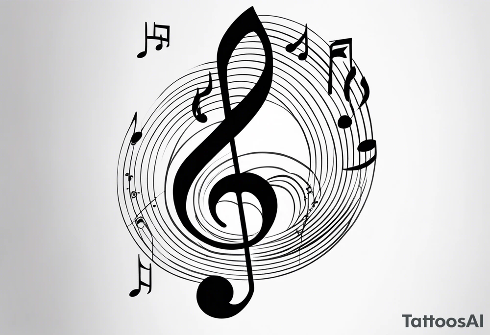 music note tattoo idea