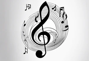 music note tattoo idea