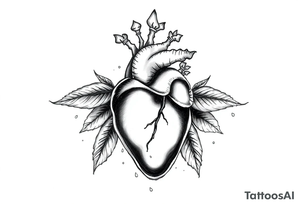 Pata e coração tattoo idea