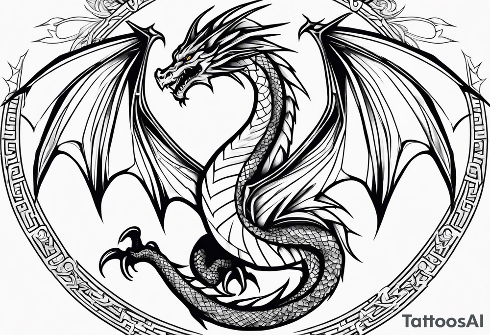 dragon winged tattoo idea