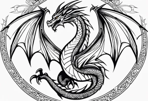 dragon winged tattoo idea