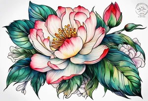 Japanese flora tattoo idea