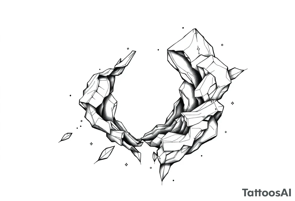 mind breaking open into space tattoo idea