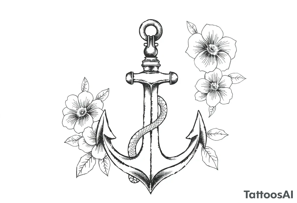 number 6 with flowers surrounding it and a fouled anchor with a small asp snake around the anchor
, fleur des lis, tattoo idea