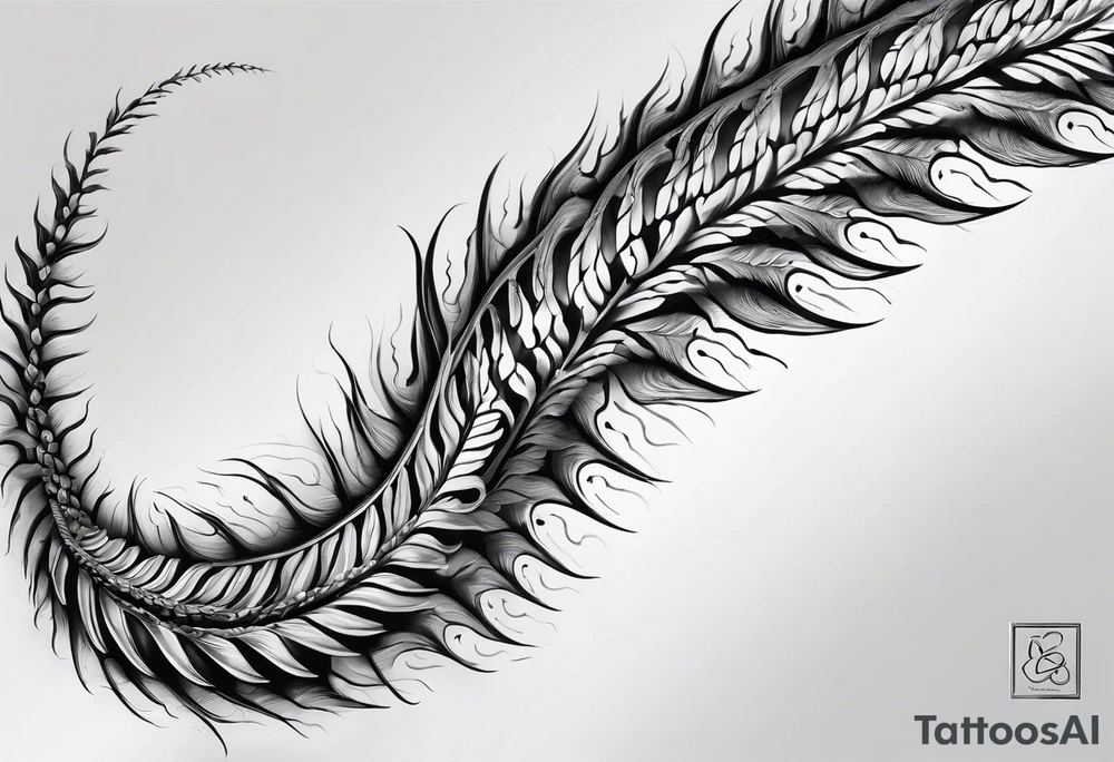 Centipede spine tattoo tattoo idea