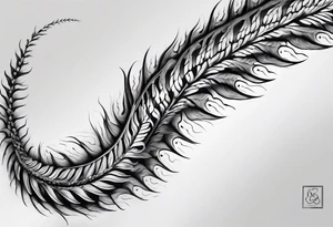 Centipede spine tattoo tattoo idea