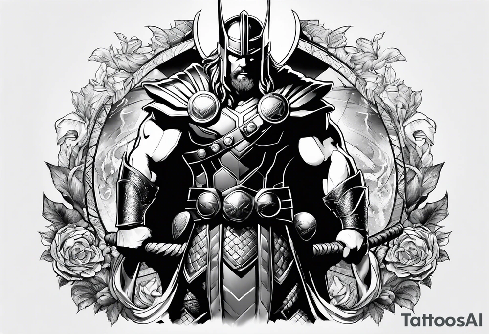 Thor im Kampf tattoo idea