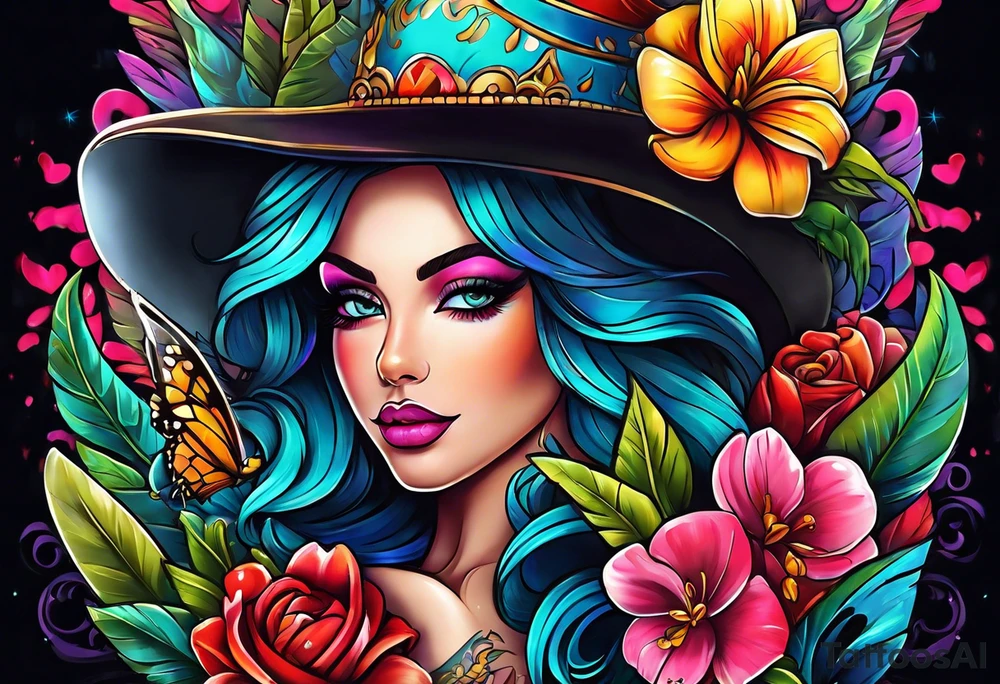 Colorfull macaras with a Cuban vibe tattoo idea